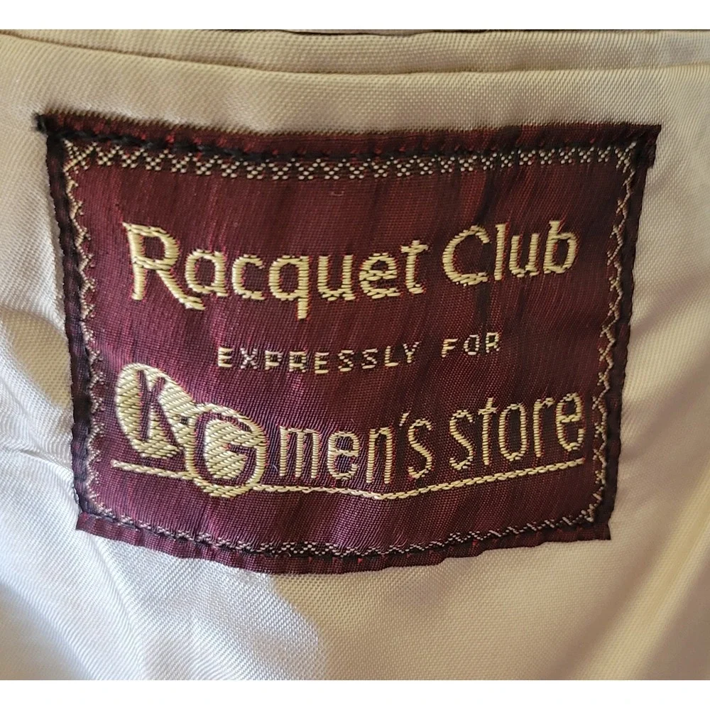 Racquet Club Mens 2 Piece Suit Charcoal Gray 42 Blazer 38x32 Pants KG Mens Store